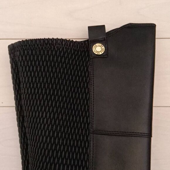Cole Haan Women's Leather Galina Knee High Boots Black Size 8.5B - Picture 3 of 6